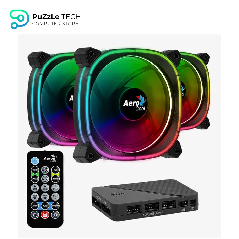 AeroCool Astro 12 Pro 3x120mm ARGB Black Fan
