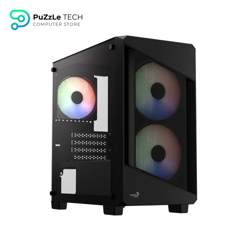 AeroCool B312F Flow ARGB 3FAN - Black + LUX 550W Power Supply Unit 80 Plus Bronze