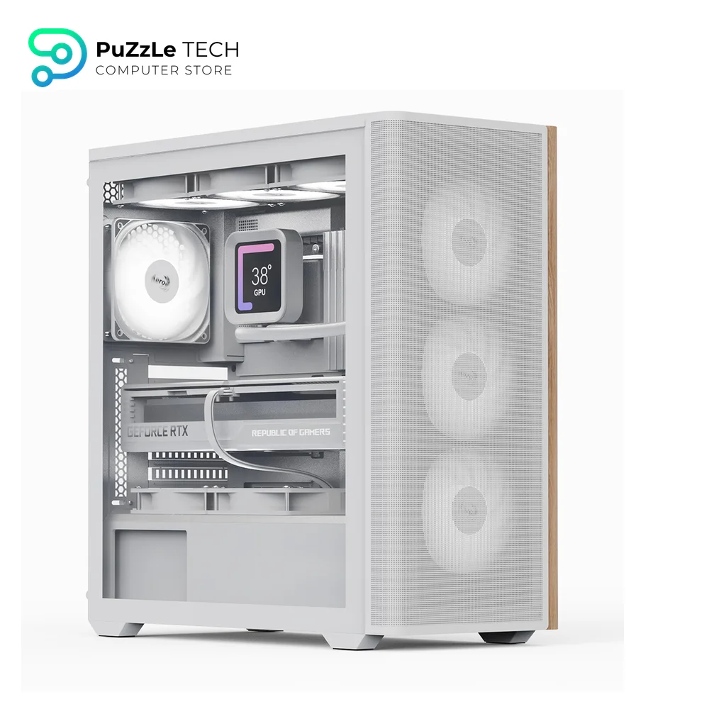 AeroCool D501A Mid Tower Case - 11 Fan Slots - 400mm GPU - ATX-m-ATX-mini-ITX