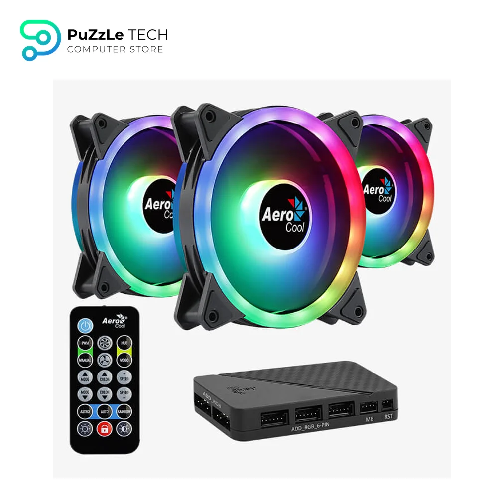 AeroCool Duo 12 Pro 3x120mm ARGB Black Fan