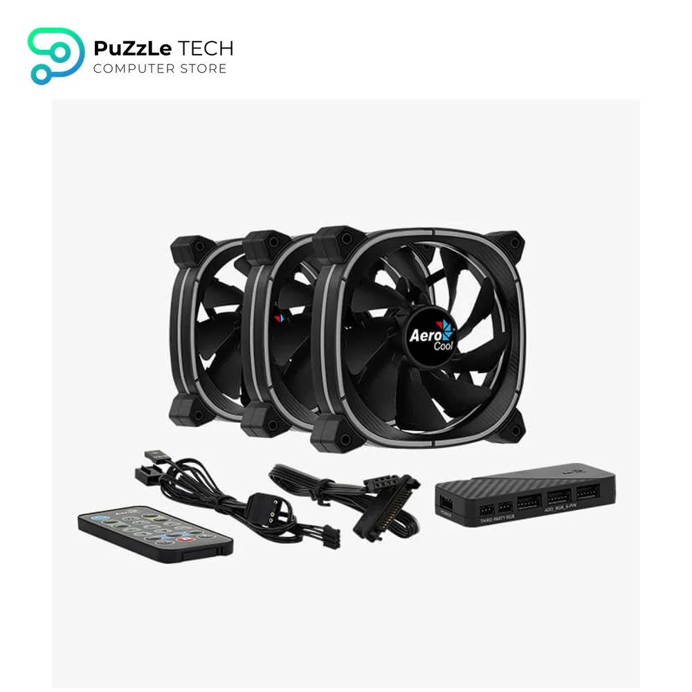 AeroCool Astro 12 Pro 3x120mm ARGB Black Fan