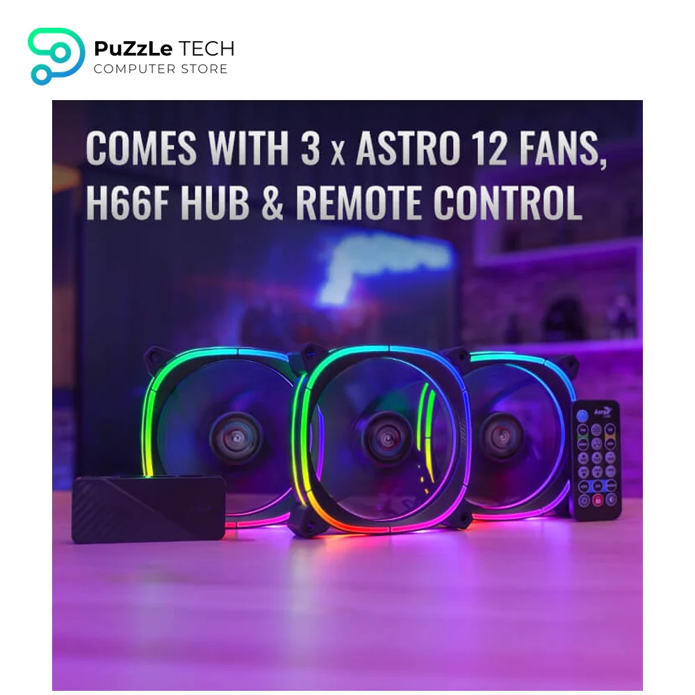AeroCool Astro 12 Pro 3x120mm ARGB Black Fan 4