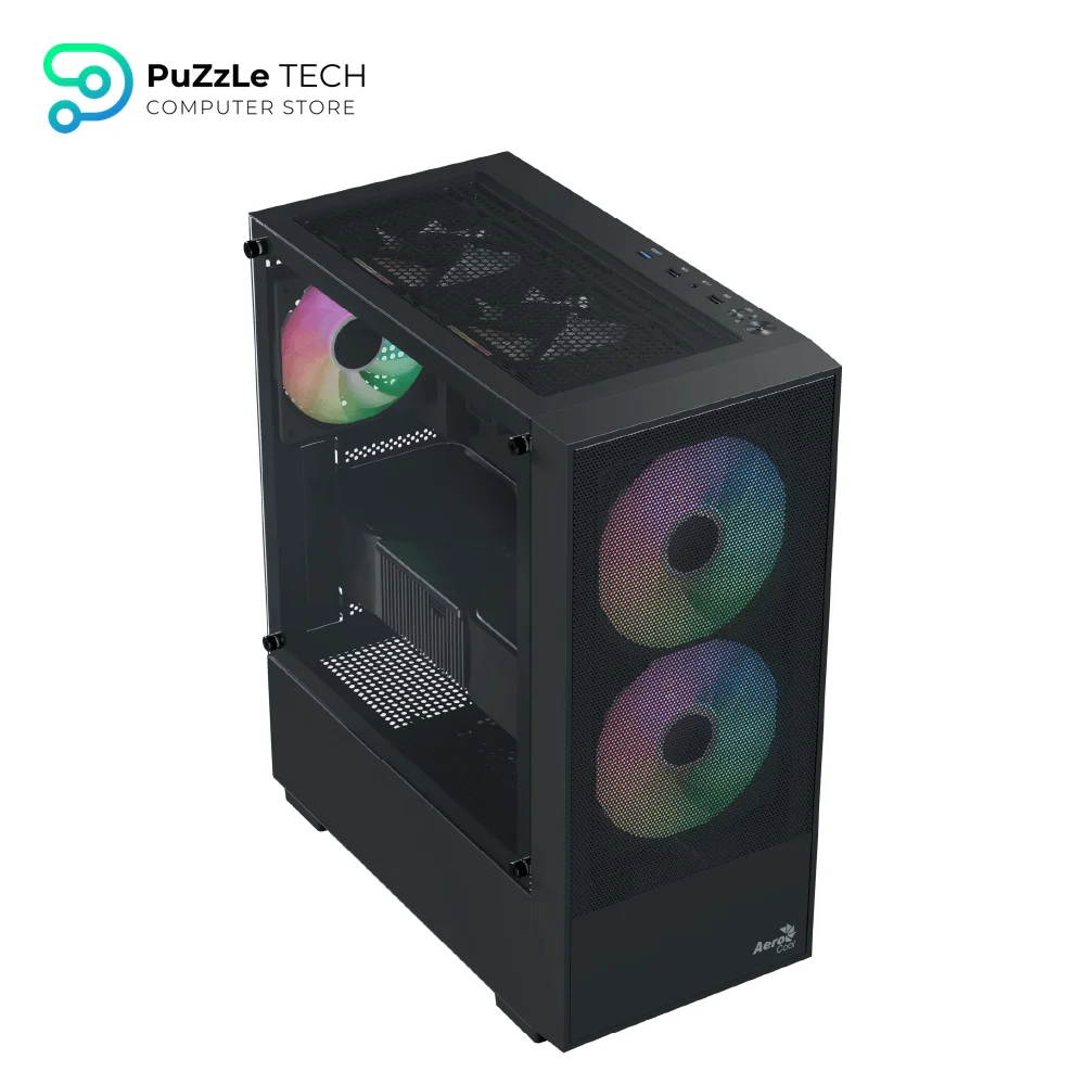AeroCool B508A Flow Black + PSU Case 4