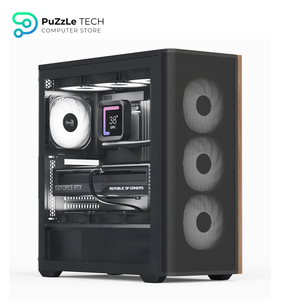 AeroCool D501a Black 4 ARGB Fans Mid Tower Case With PSU LUXPRO 750W 80+ Bronze ATX3.0 and PCIe 5.0