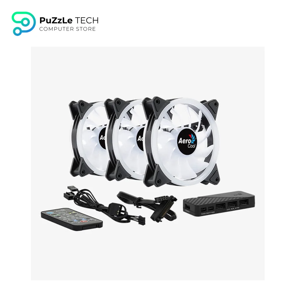 AeroCool Duo 12 Pro 3x120mm ARGB Black Fan