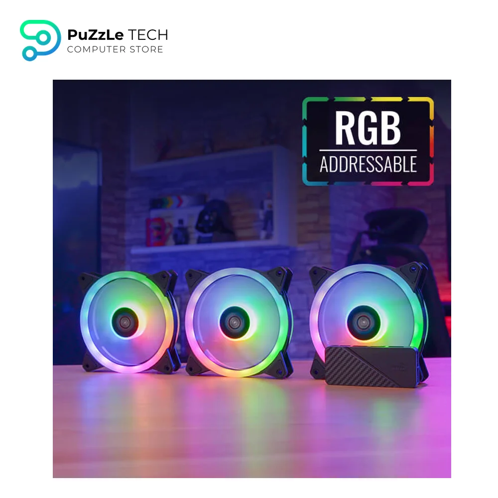 AeroCool Duo 12 Pro 3x120mm ARGB Black Fan 3