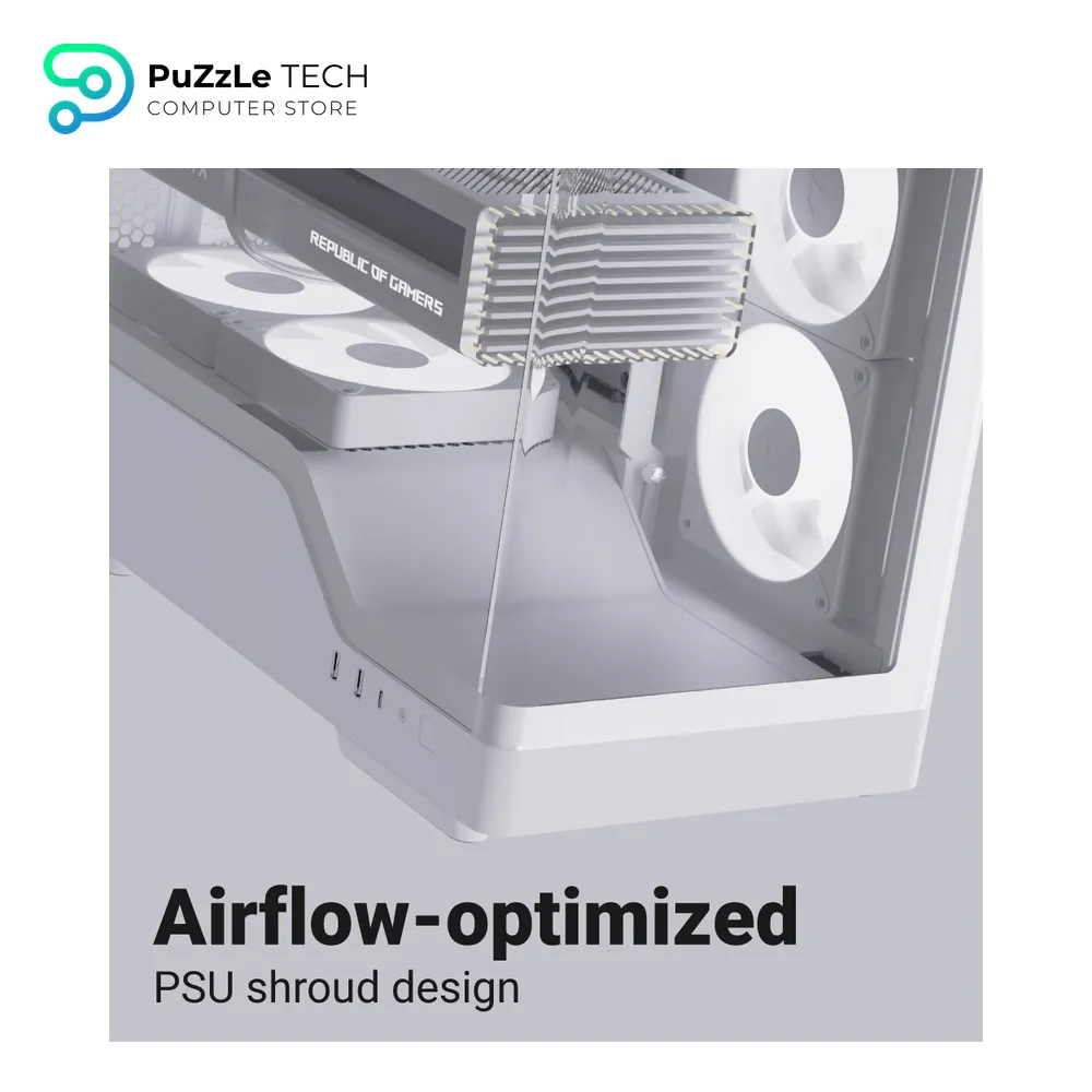 AeroCool P500A White Mid Tower Case - 4 FAN ARGB - 3 Reversed - Type-C - Ready BTF Support - ACL-P500A-WT-FRPW 11