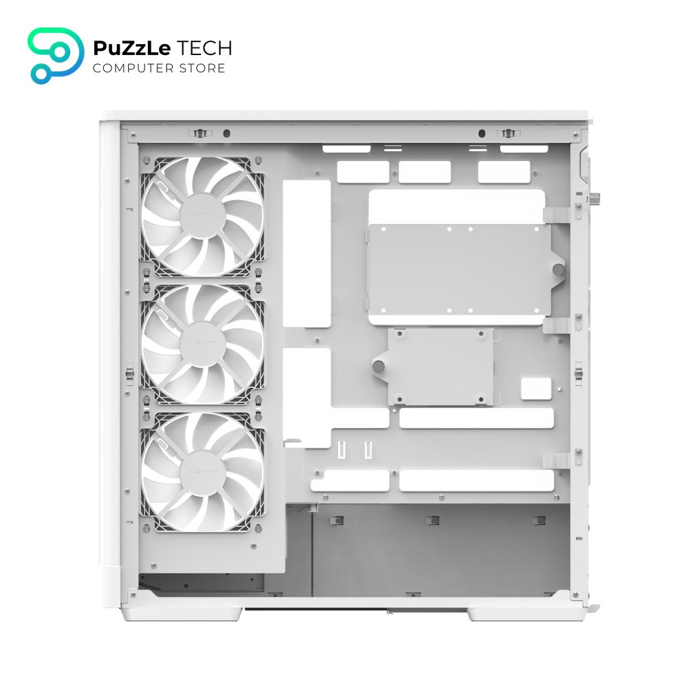 AeroCool P500A White Mid Tower Case - 4 FAN ARGB - 3 Reversed - Type-C - Ready BTF Support - ACL-P500A-WT-FRPW 3