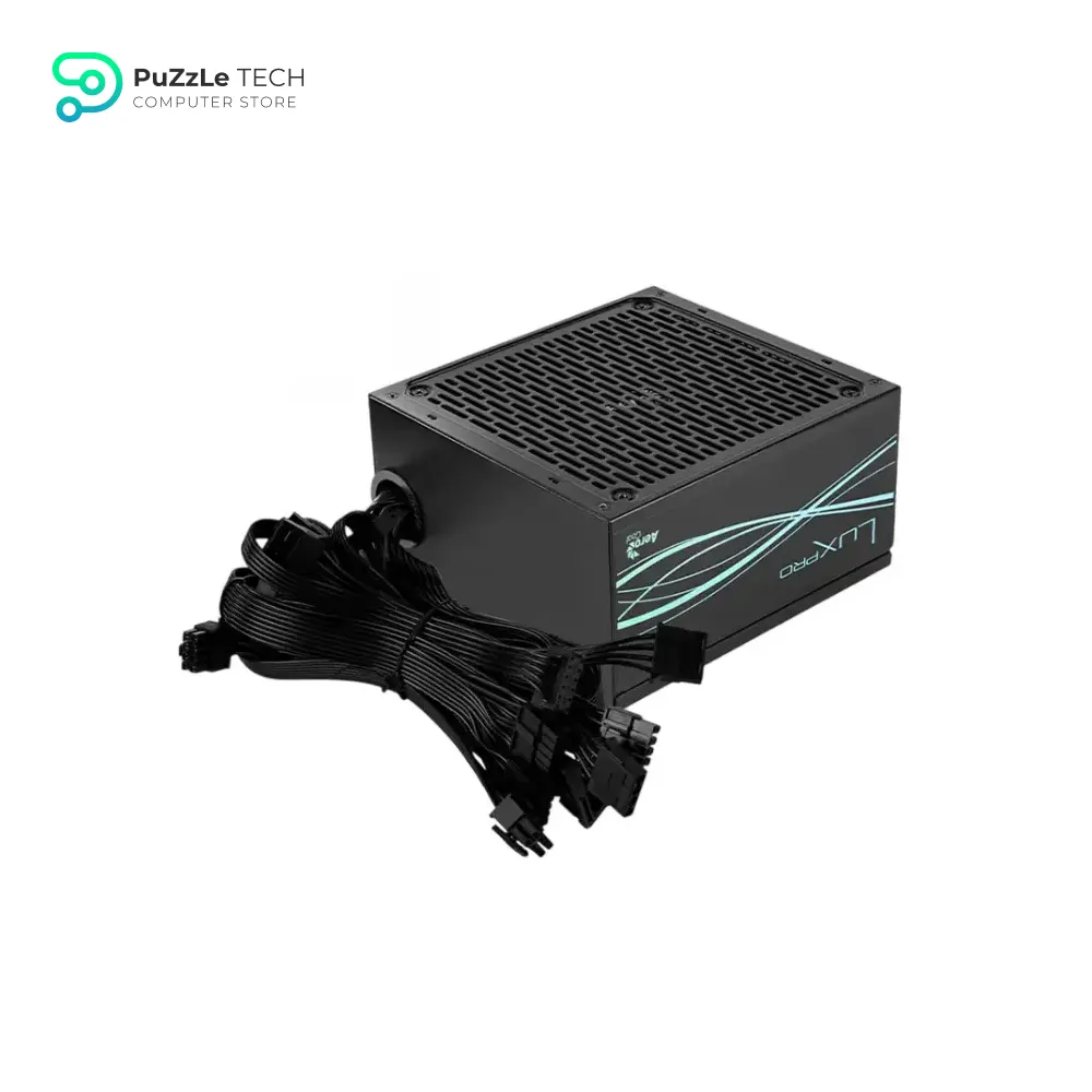 AeroCool P500C-G-BK-v1 ARGB Case With Glass Panels 4 Fans + PSU LUX PRO 750W +80 Bronze With Jap Caps Silent Fan 4
