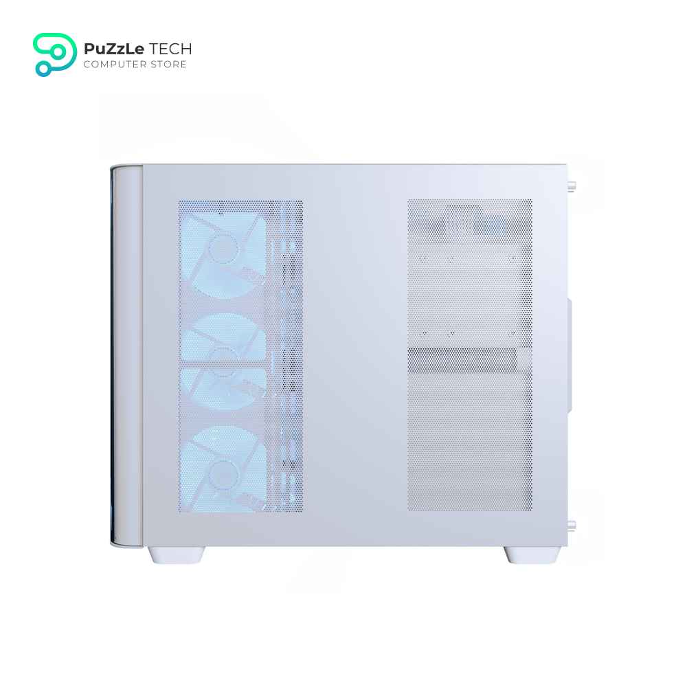 AeroCool P500C PC Case - Mid Tower - ATX - Tempered Glass - White 3