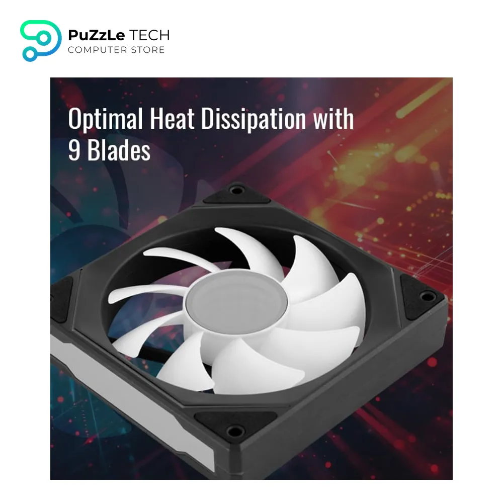AeroCool Phantom M-3 ARGB PWM Fan 120mm - Black 7