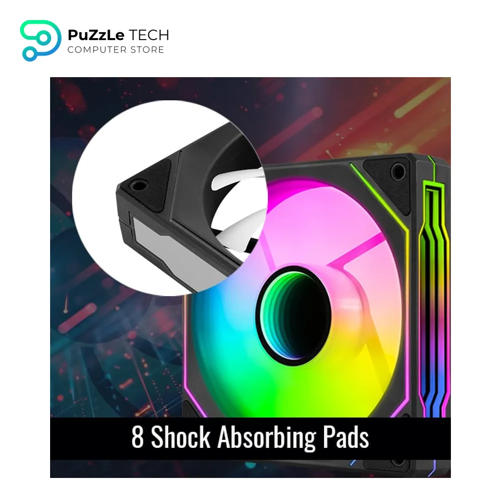 AeroCool Phantom M-3 ARGB PWM Fan 120mm - Black 8