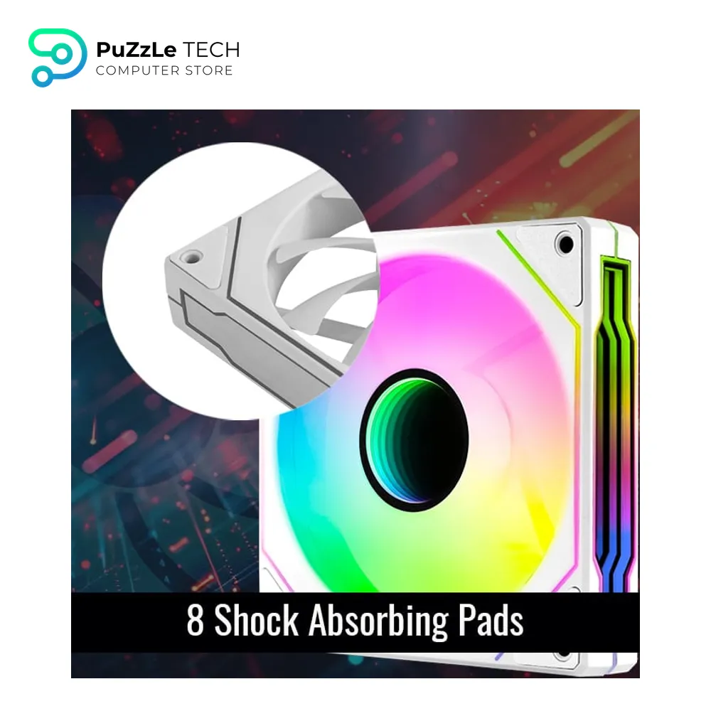 AeroCool Phantom M-3 ARGB PWM Fan 120mm - White 7