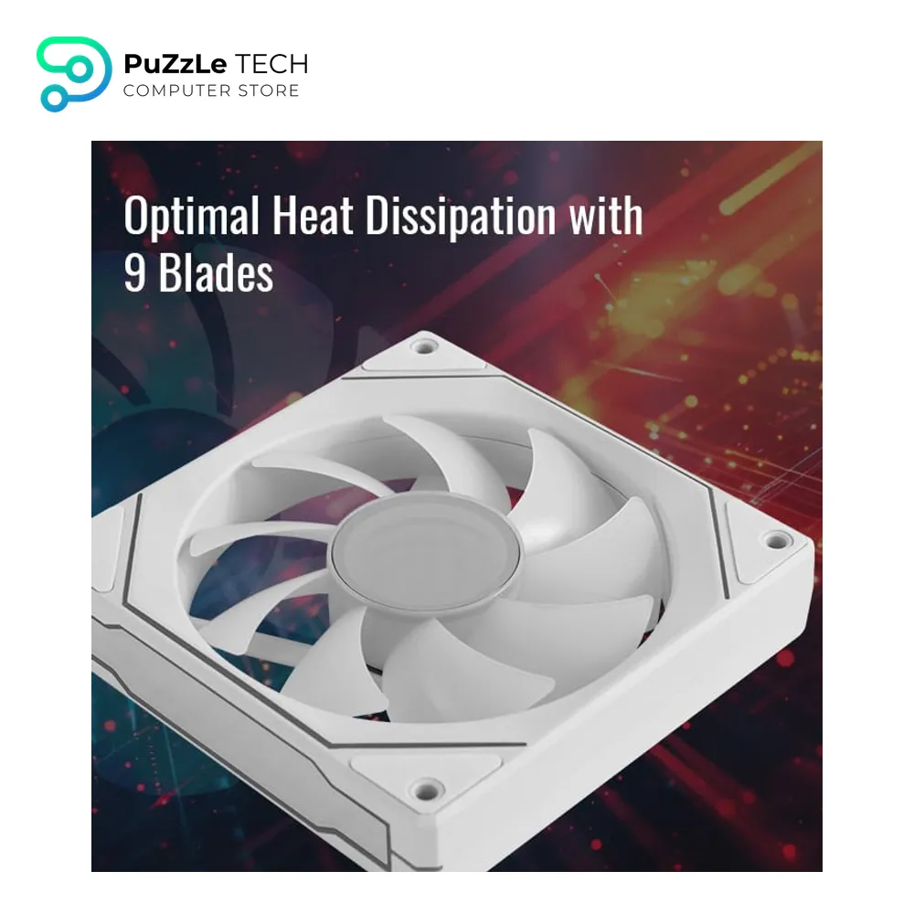 AeroCool Phantom M-3 ARGB PWM Fan 120mm - White 6