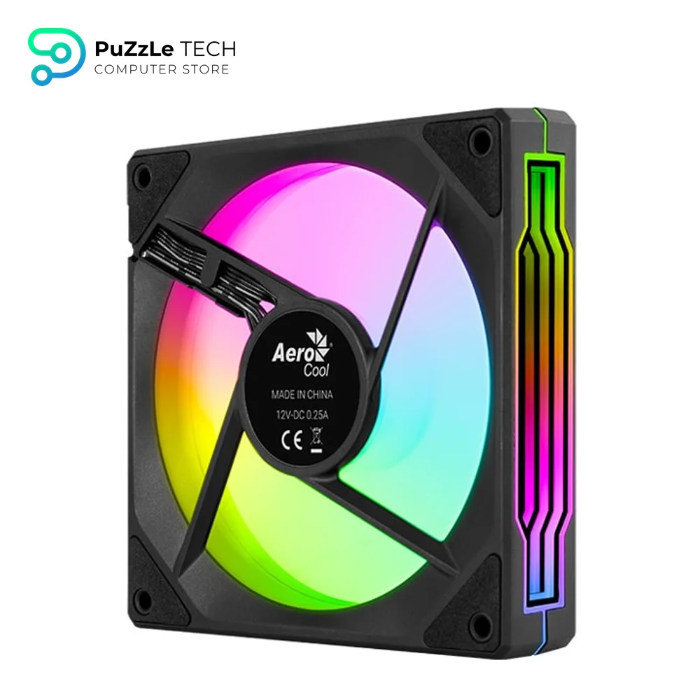 AeroCool Phantom M-3 Reverse Black ARGB Liquid Air Case Fan 3