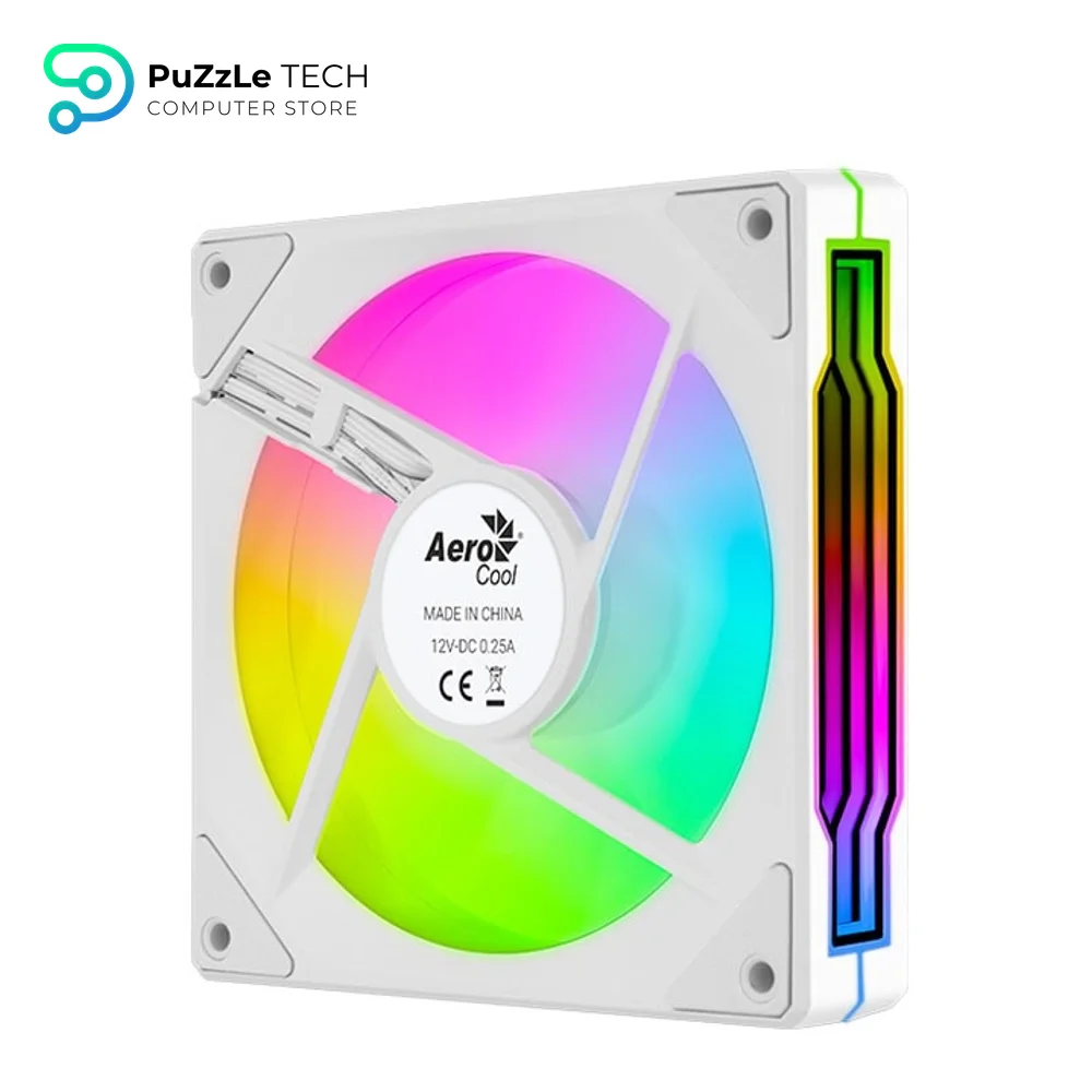 AeroCool Phantom M-3 Reverse White ARGB Liquid Air Case Fan 3