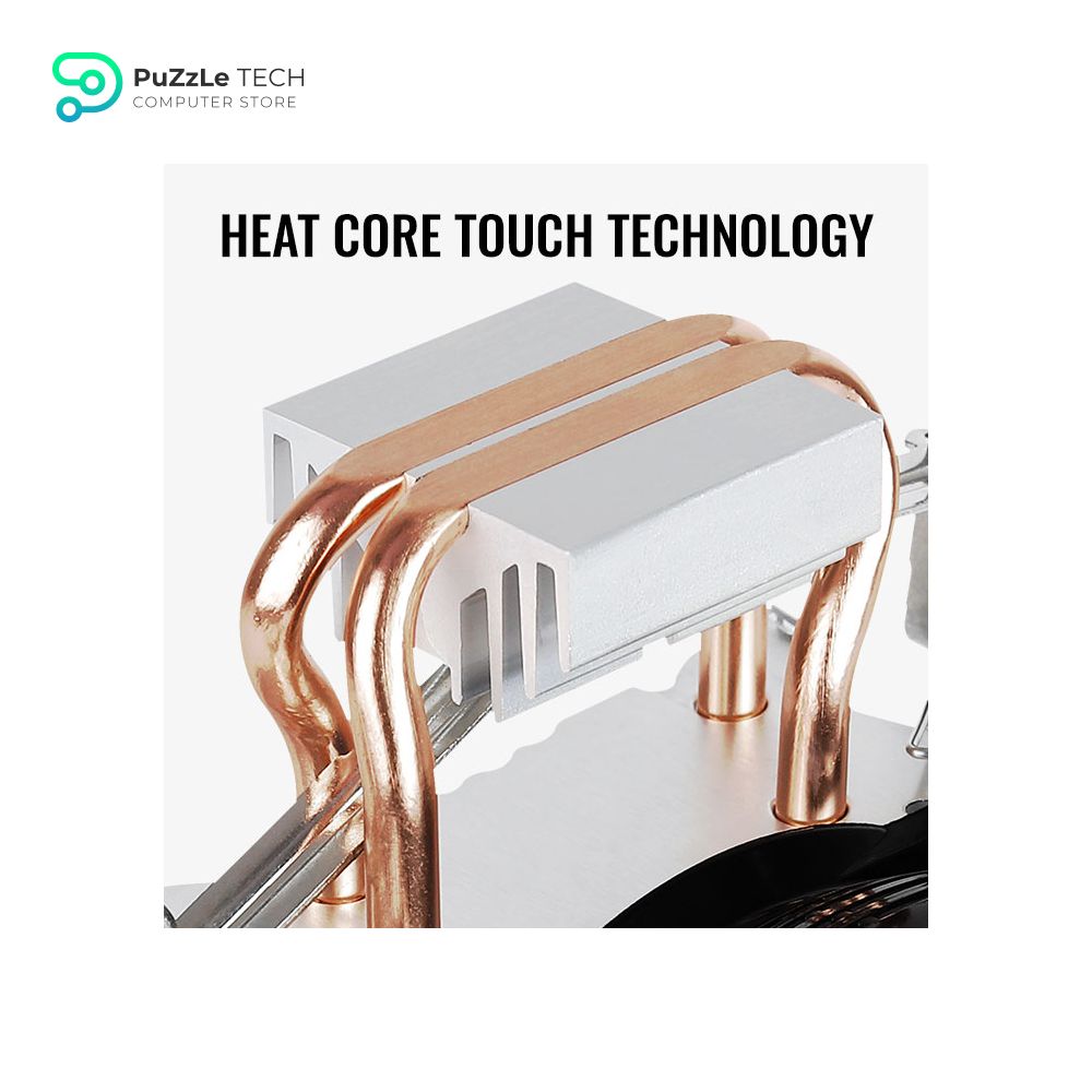 Aerocool Verkho 2 CPU Cooler With Heat Core Touch Technology 100W TDP 90mm fan 800-2000 RPM 18.5-23.6 CFM airflow PWM-4pin connector and broad socket compatibility LGA 1700 AM5