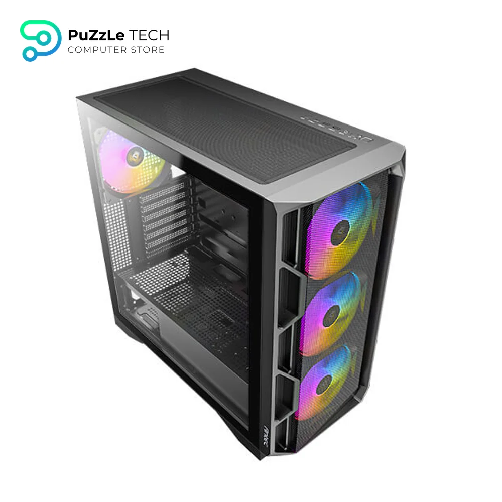 Antec AX1000 Lite Mid-Tower Gaming Case With 4FAN 140mm ARGB PWM Fans + PSU Antec Atom G750 750W Gold