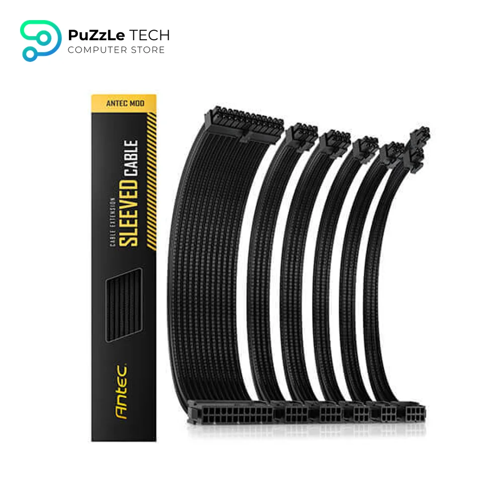 ANTEC Sleeved Extension Cable Kit Black