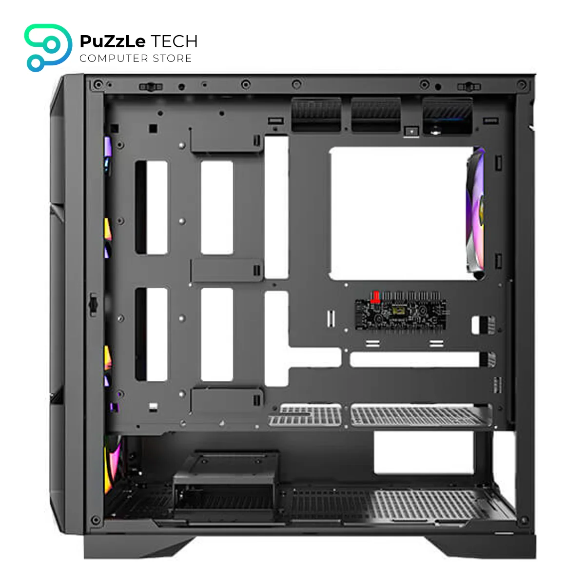 Antec AX1000 ARGB Mid-Tower Gaming Case - High-Airflow Design with 4 Pre-Installed 140mm ARGB PWM Fans (3 Front + 1 Rear) - Tempered Glass Side Panel - ATX / mATX / Mini-ITX Support 5