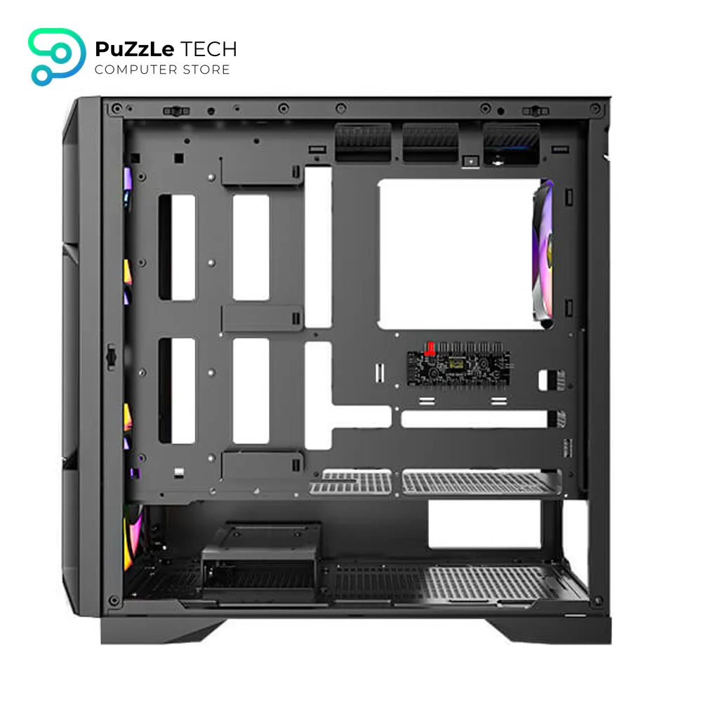 Antec AX1000 Lite Mid-Tower Gaming Case With 4FAN 140mm ARGB PWM Fans + PSU Antec Atom G750 750W Gold 7