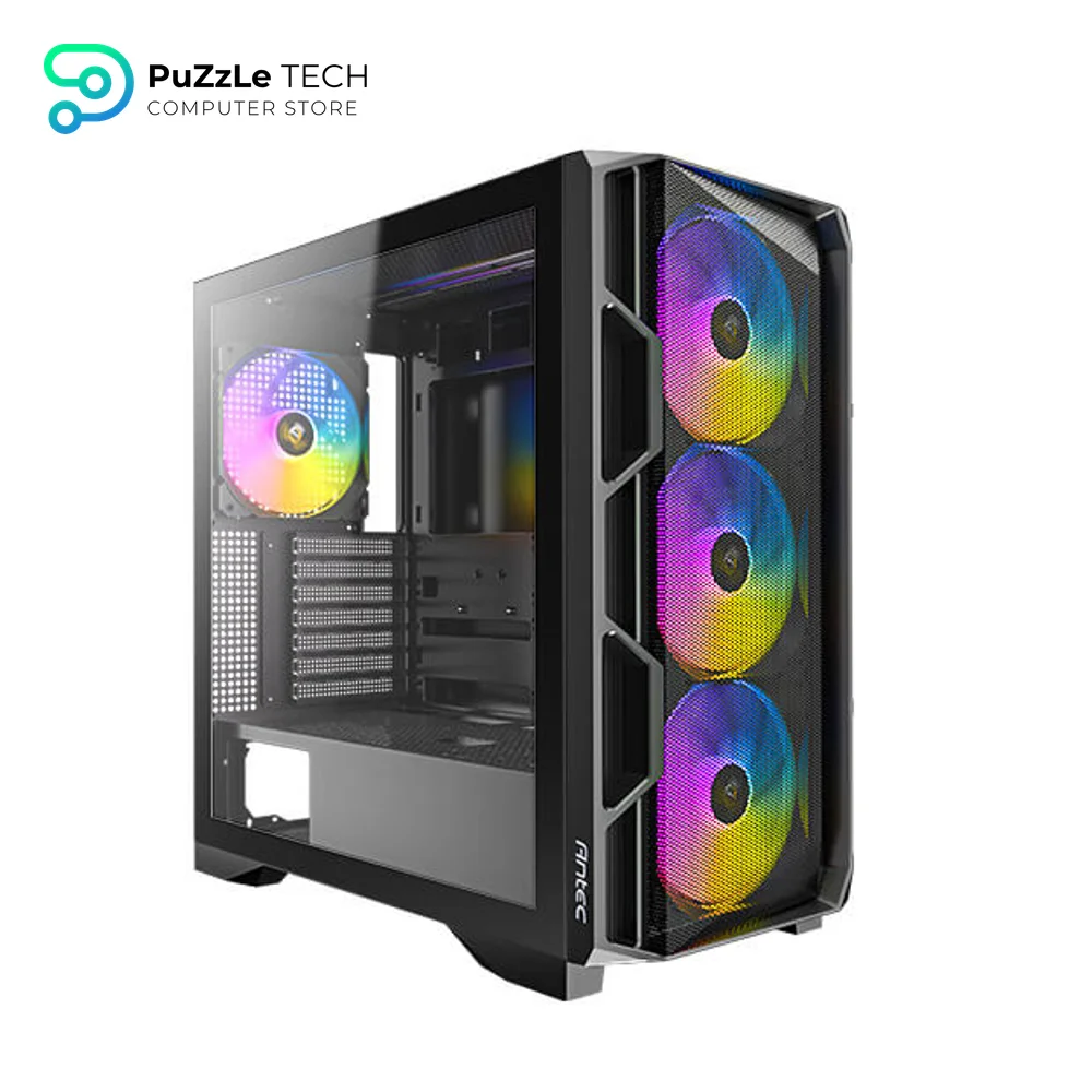 Antec AX1000 Lite Mid-Tower Gaming Case With 4FAN 140mm ARGB PWM Fans + PSU Antec Atom G750 750W Gold 3