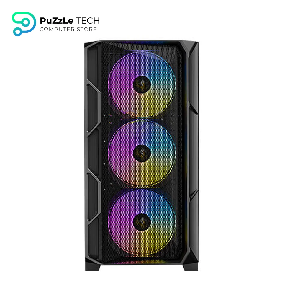 Antec AX1000 Lite Mid-Tower Gaming Case With 4FAN 140mm ARGB PWM Fans + PSU Antec Atom G750 750W Gold 5