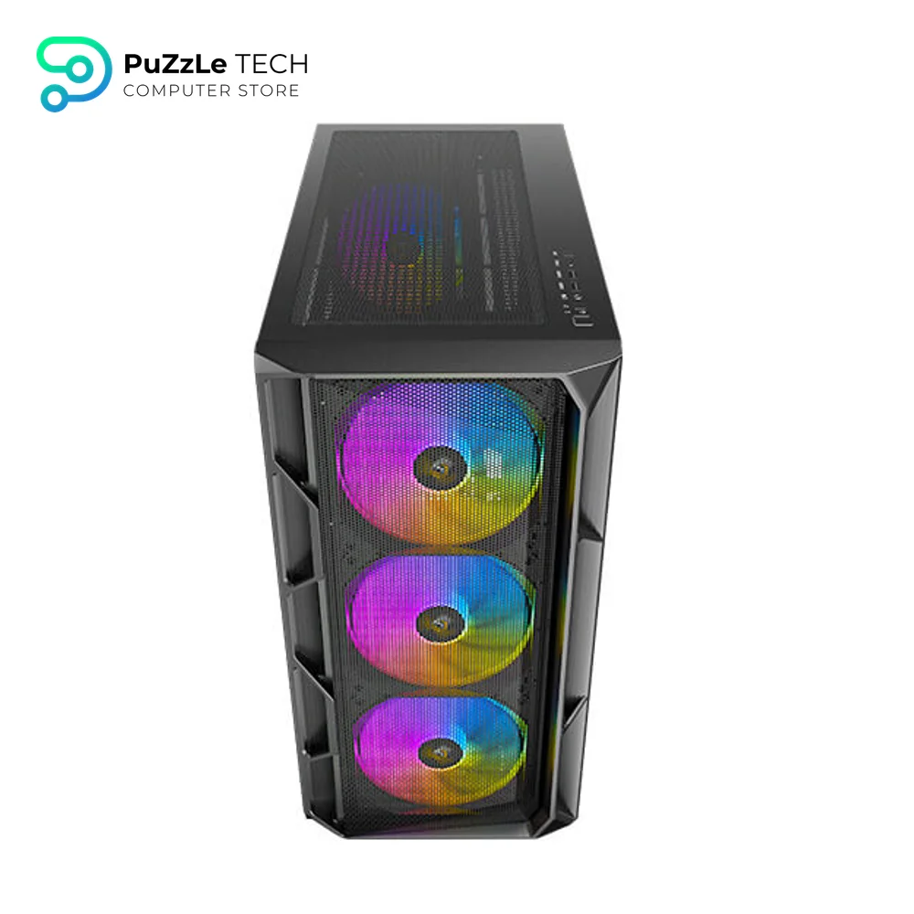 Antec AX1000 Lite Mid-Tower Gaming Case With 4FAN 140mm ARGB PWM Fans + PSU Antec Atom G750 750W Gold 10
