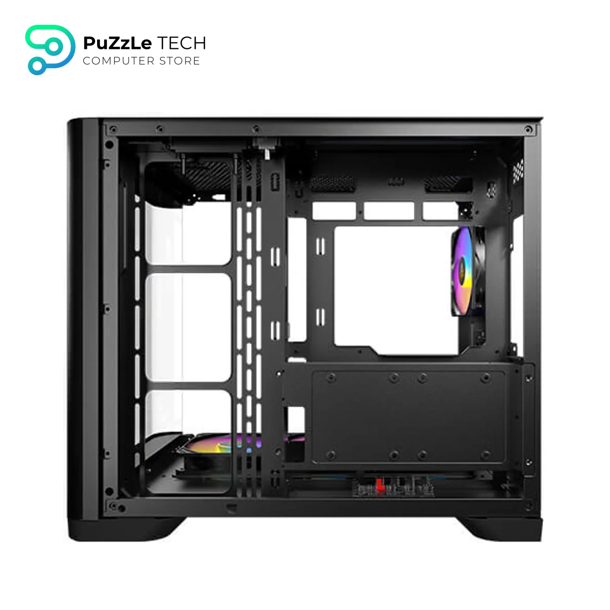Antec C5 Curve ARGB Mid-Tower ATX Gaming Case - Curved Tempered Glass Side Panel - 4 Pre-installed ARGB Fans - Solid Front Panel - USB 3.0 - Supports ATX/Micro-ATX/Mini-ITX 9