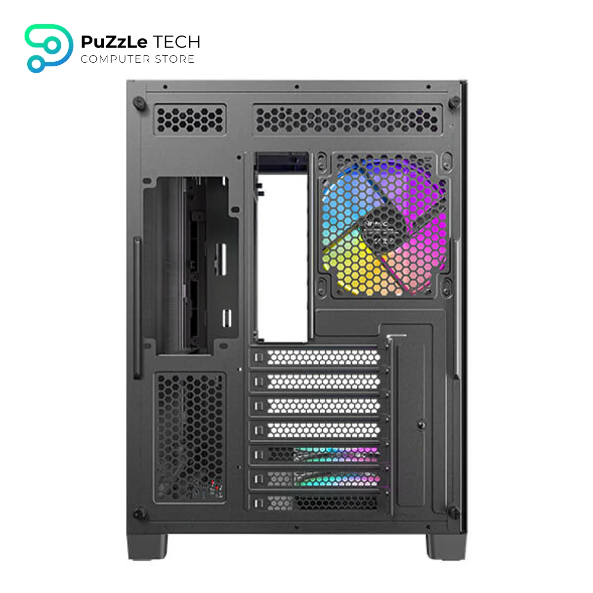 Antec C5 Curve ARGB Mid-Tower ATX Gaming Case - Curved Tempered Glass Side Panel - 4 Pre-installed ARGB Fans - Solid Front Panel - USB 3.0 - Supports ATX/Micro-ATX/Mini-ITX 6