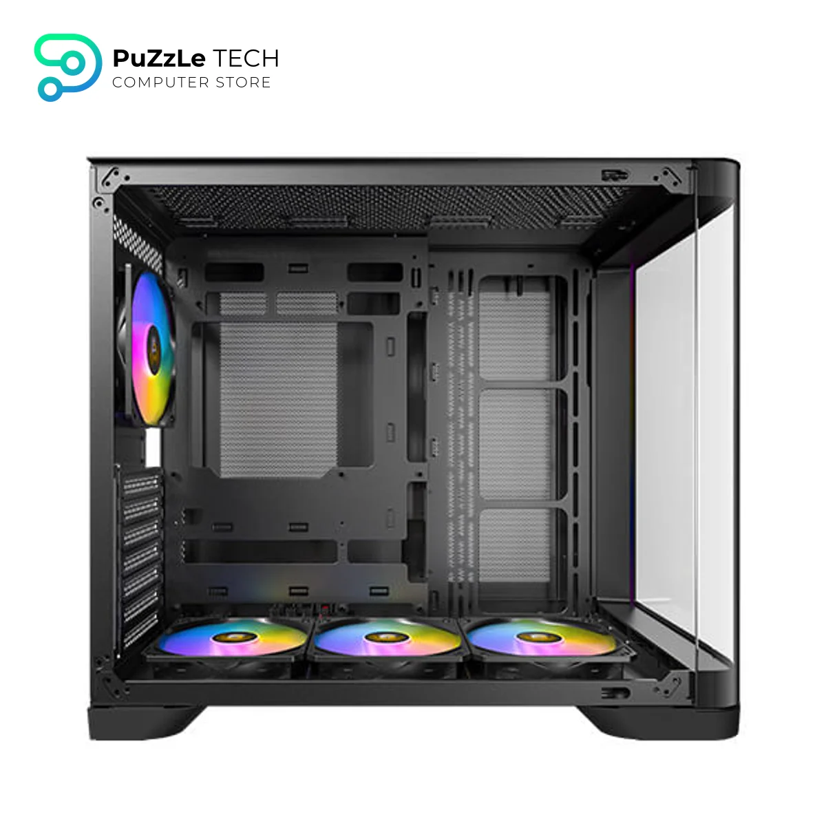 Antec C5 Curve ARGB Mid-Tower ATX Gaming Case - Curved Tempered Glass Side Panel - 4 Pre-installed ARGB Fans - Solid Front Panel - USB 3.0 - Supports ATX/Micro-ATX/Mini-ITX 10