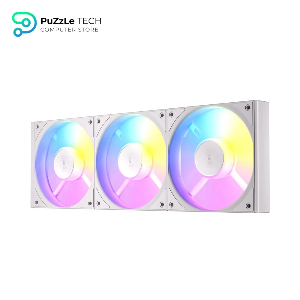 Antec Connect C120 ARGB 120mm PWM Case Fan White 3PK - 9 Blade - 800-1500rpm - 65.08CFM - 28dBA - Hydraulic Bearing - 4-Pin PWM