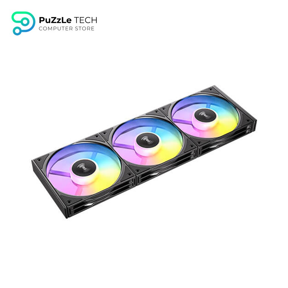 Antec CONNECT C120R REVERSE ARGB PWM Fan 120mm - 3-Pack - Hydraulic Bearing - 800-1800RPM - 43.2 CFM (C120R ARGB_3PK) 3