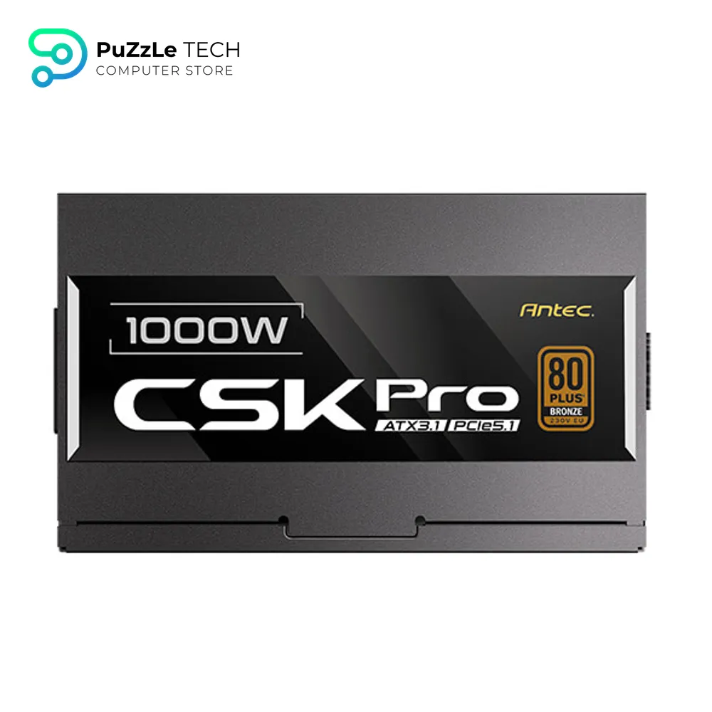 Antec CSK1000 PRO ATX3.1 1000W 80+ Bronze Semi-Modular Power Supply - Native 12V-2x6 (12VHPWR) PCIe 5.1 Connector, 120mm Silent Fan, ATX 3.1 Compliant, 5-Year Warranty 3