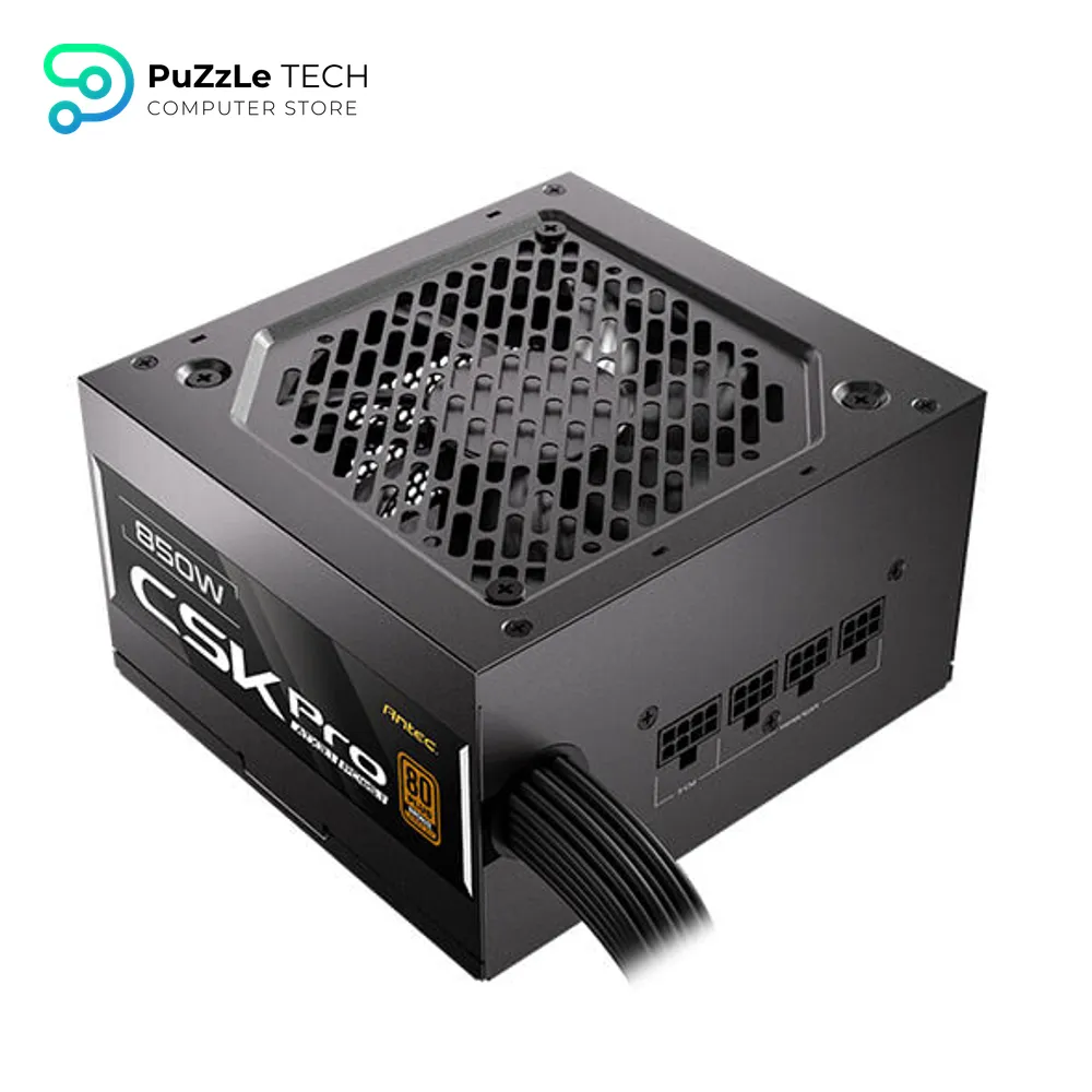 ANTEC CSK850 PRO ATX3.1 850W 80+ Bronze Semi-Modular Power Supply - 12V-2x6 (12VHPWR) PCIe 5.1 Connector, 120mm Silent Fan, ATX 3.1 Compliant, 5-Year Warranty 3