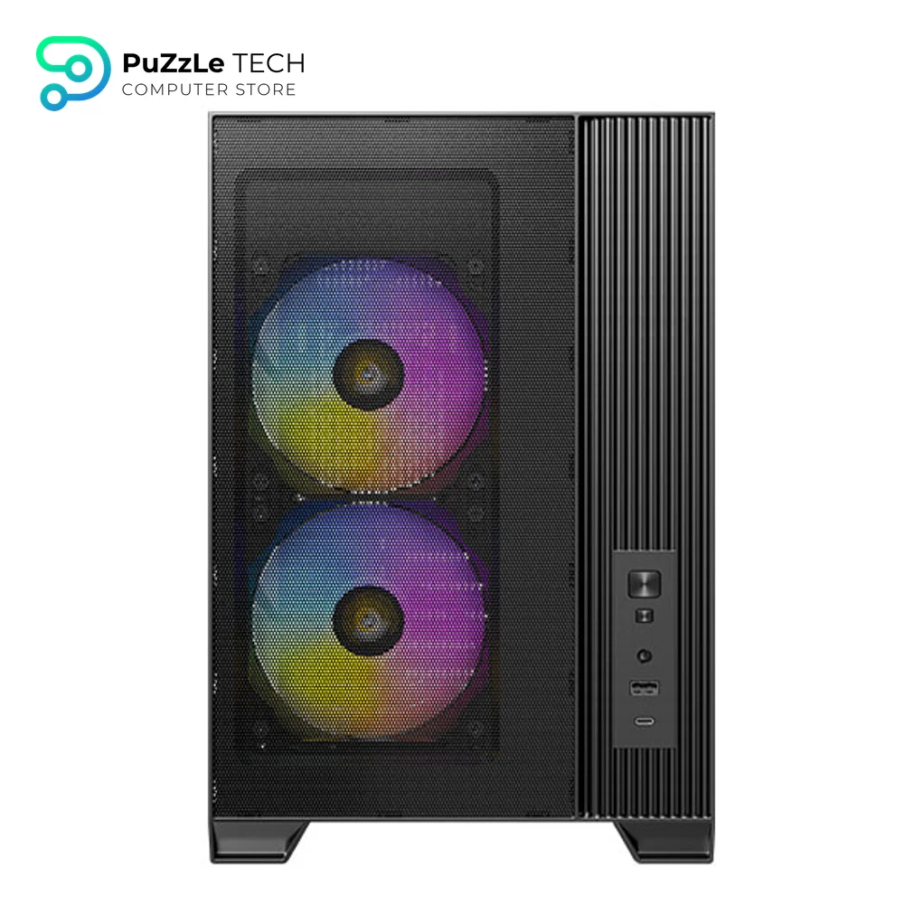 Antec Flux M - 6 PWM Fans Included - F-LUX Platform - Vertical Airflow Design - 360mm Top Radiator Support - Type-C 3.2 Gen 2 - Full-Size Dust Filters - Compact Micro-ATX PC Case 9