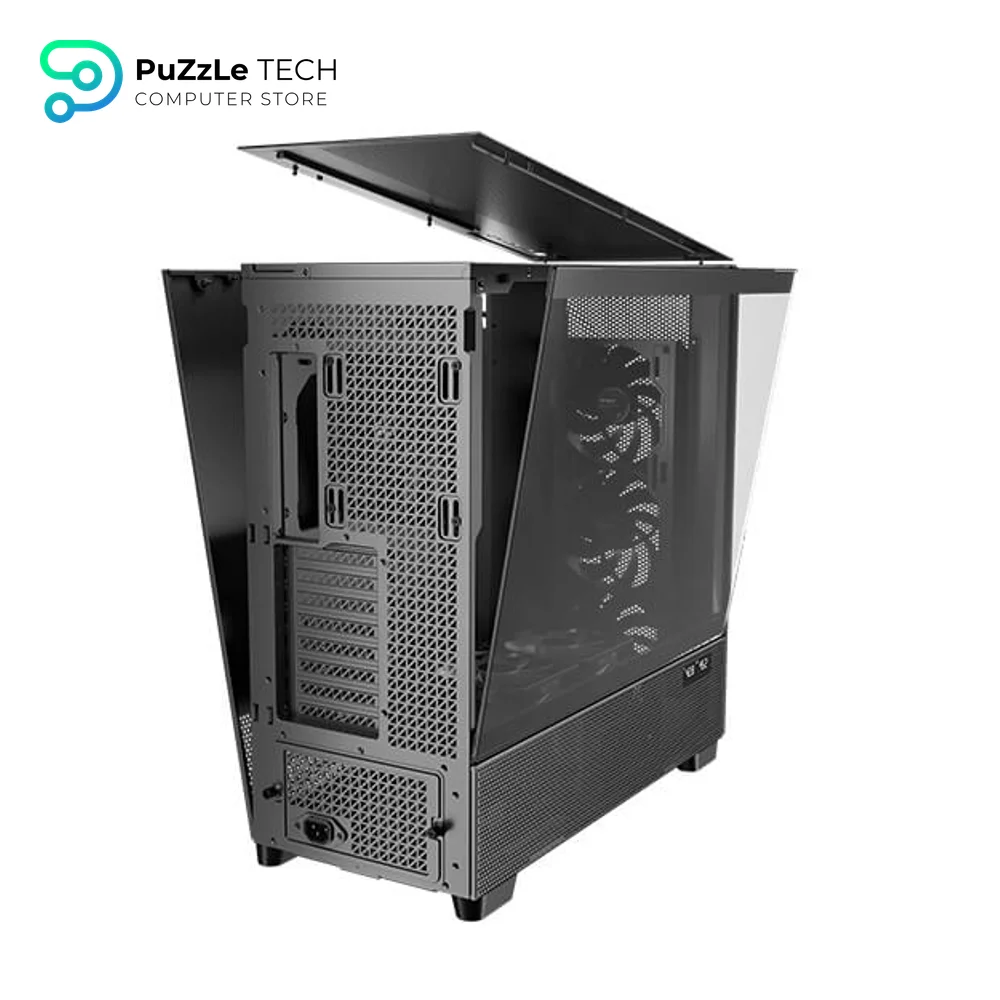 Antec Flux Pro - 6 x PWM Fans Included - High-Airflow Front Panel with Walnut Wood 10