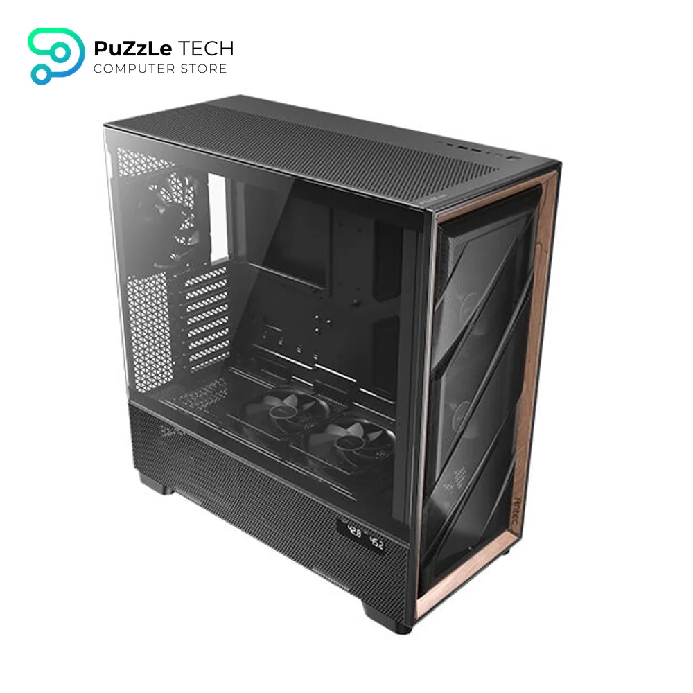 Antec Flux Pro - 6 x PWM Fans Included - High-Airflow Front Panel with Walnut Wood 9