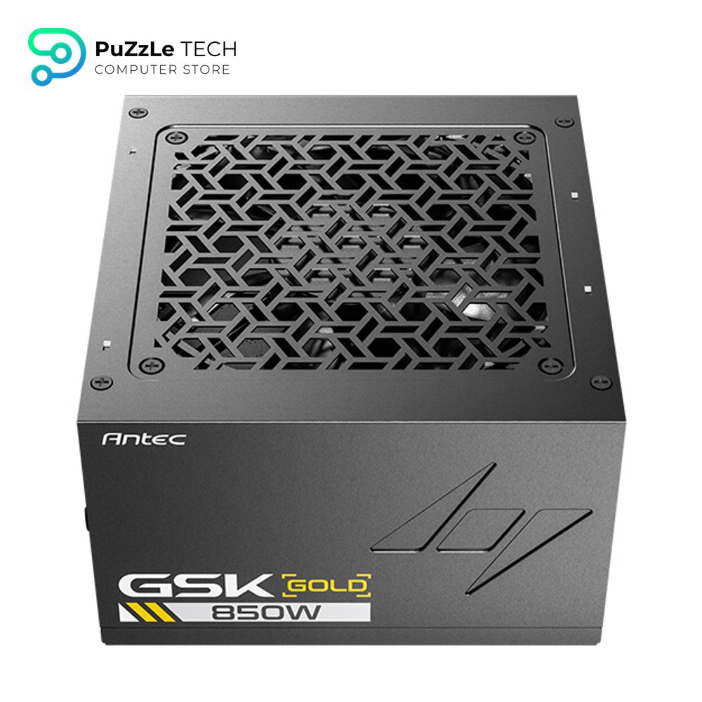 Antec GSK850 ATX3.1 850W 80+ Gold Fully Modular Power Supply - Native 12V-2x6 (12VHPWR) PCIe 5.1 Connector - 100% Japanese Capacitors - Zero RPM Mode - 120mm FDB Silent Fan - 10-Year Warranty