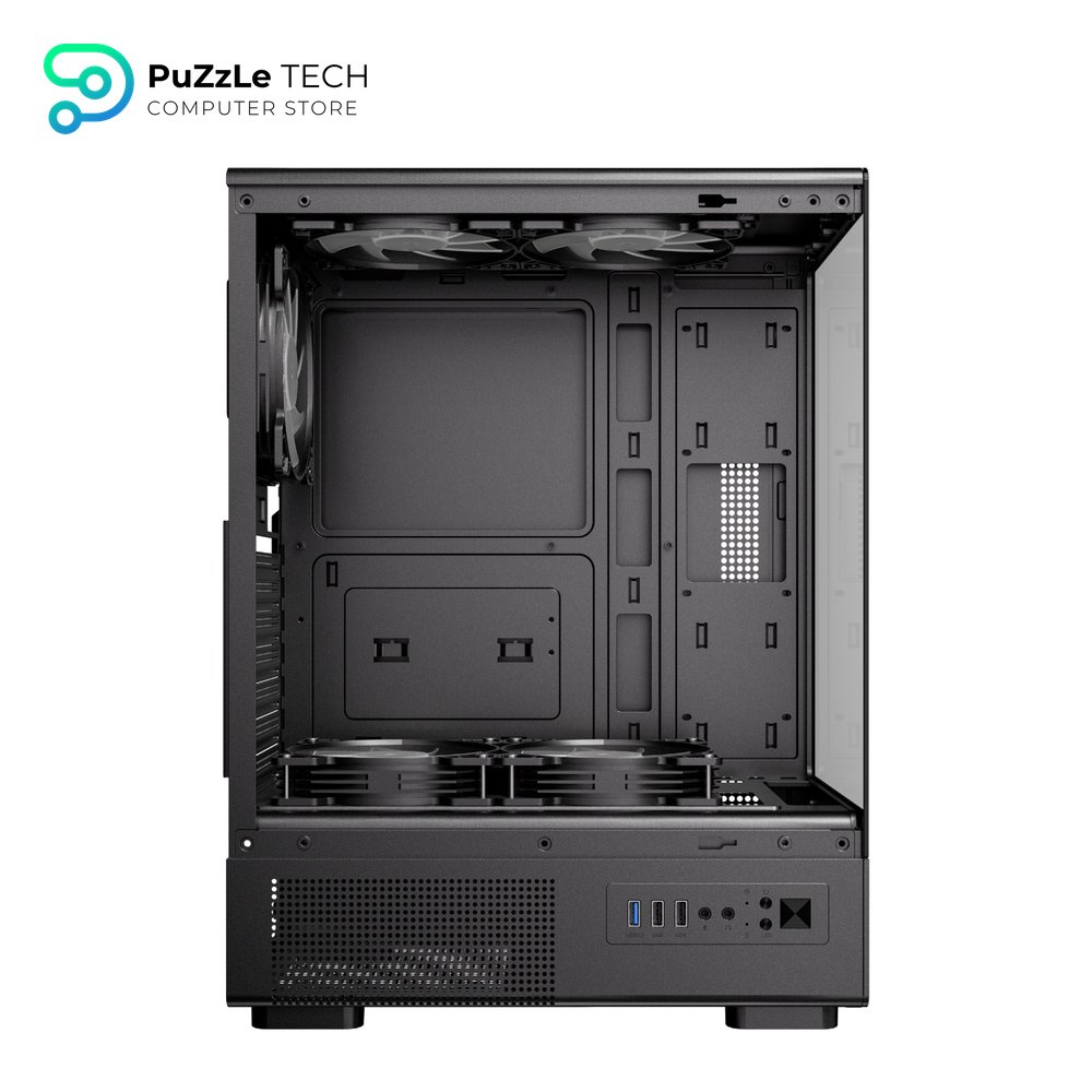 Antec VCX300 ARGB ATX Mid-Tower Gaming Case - Tempered Glass Side Panel - 5 Pre-installed ARGB Fans 4