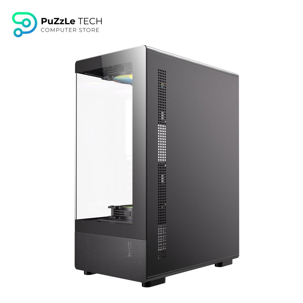 Antec VCX300 ARGB ATX Mid-Tower Gaming Case - Tempered Glass Side Panel - 5 Pre-installed ARGB Fans 3