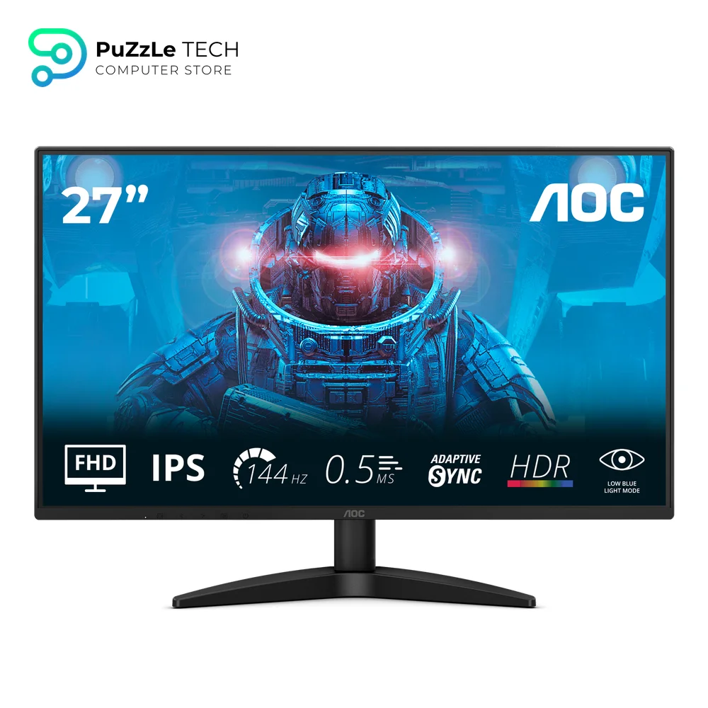 AOC 27B36X 89 27 Inch 144Hz 0.5ms FHD IPS Flat HDR10 Adaptive Sync Black Monitor