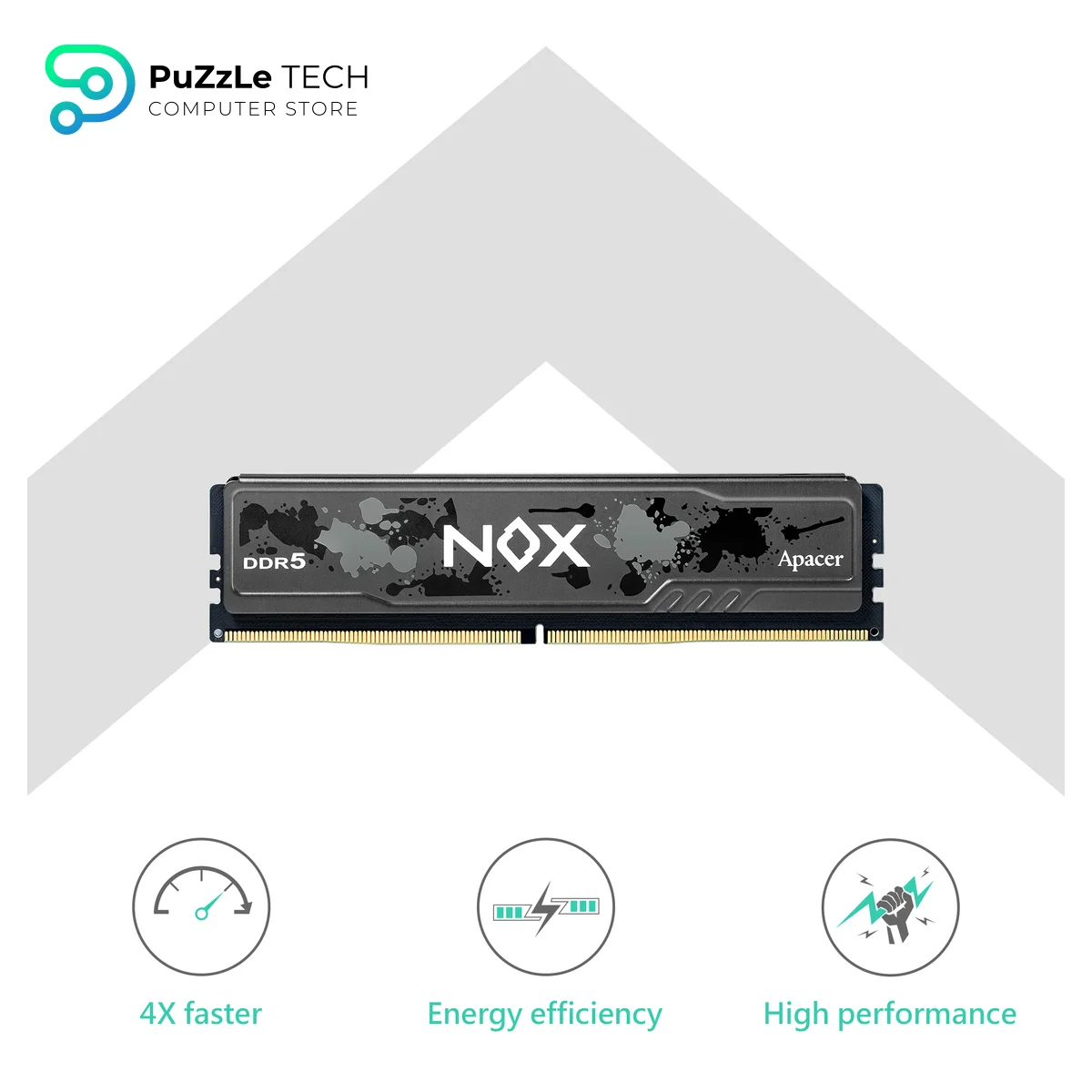 Apacer NOX DDR5 32GB (2x16GB) CL40 PC RAM DDR5 5200 Desktop Memory Module