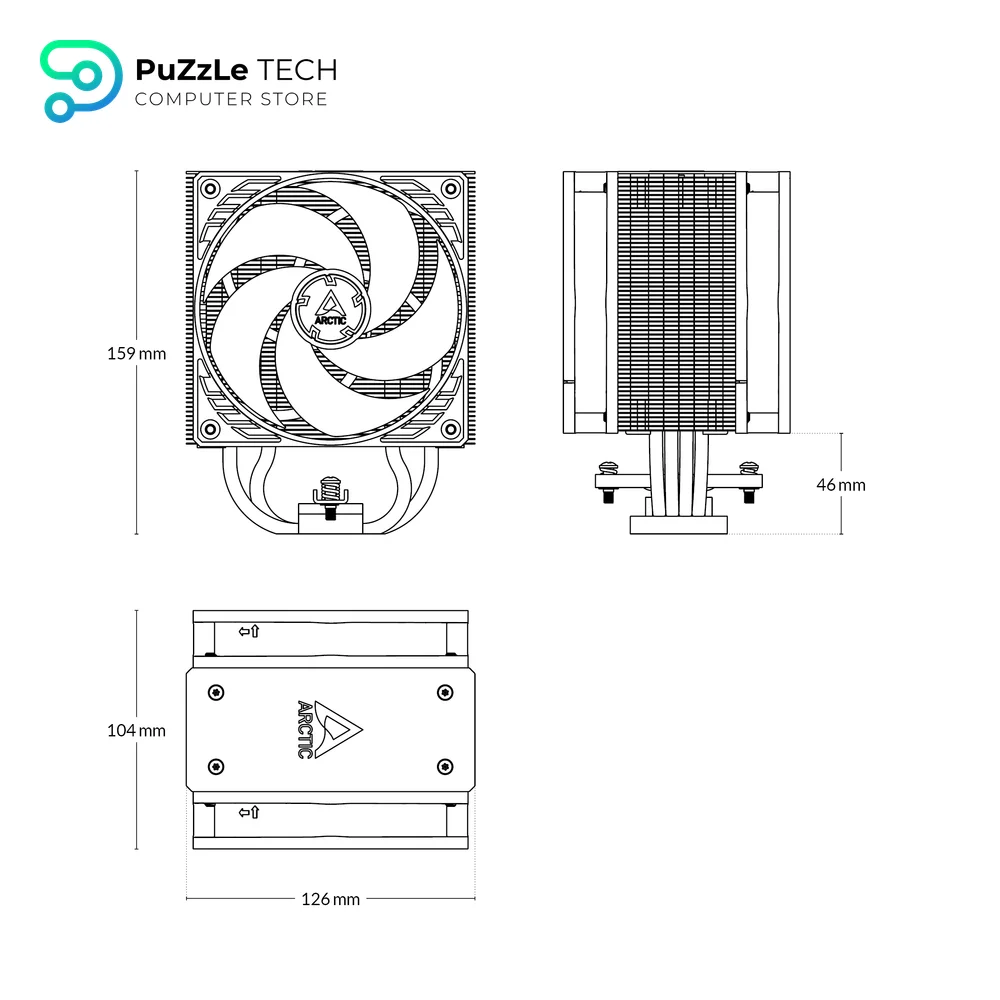ARCTIC Freezer 36 A-RGB - Single Tower CPU Fan with Push-Pull - White 8