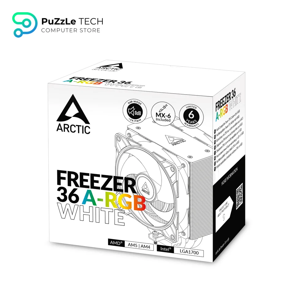ARCTIC Freezer 36 A-RGB - Single Tower CPU Fan with Push-Pull - White 7