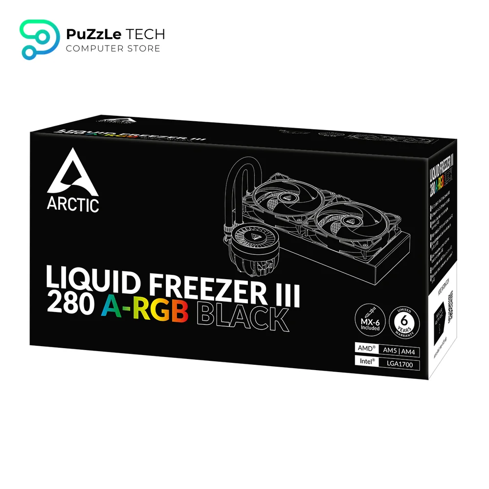 ARCTIC Liquid Freezer III 280 - Water Cooling PC - All-in-One CPU AIO Water Cooler - Black 5