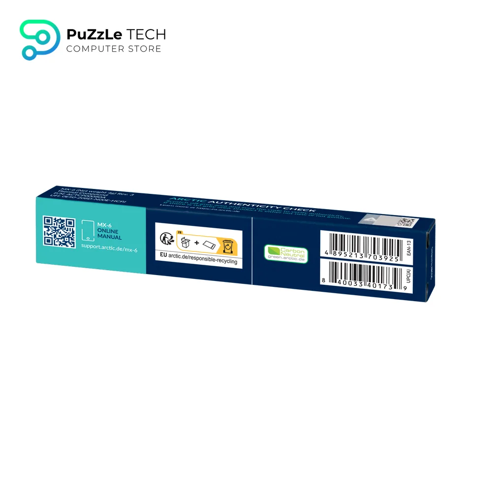 ARCTIC MX-6 2g - Ultimate Performance Thermal Paste - Very High Thermal Conductivity Long Durability Non-Conductive 3