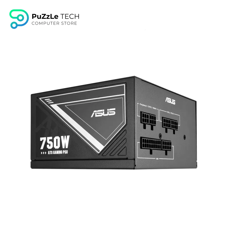 ASUS 750W ATS Gold Power Supply - ATX 12V +80 Plus Gold Certified - Dual Ball Fan Bearings - Reliable PSU