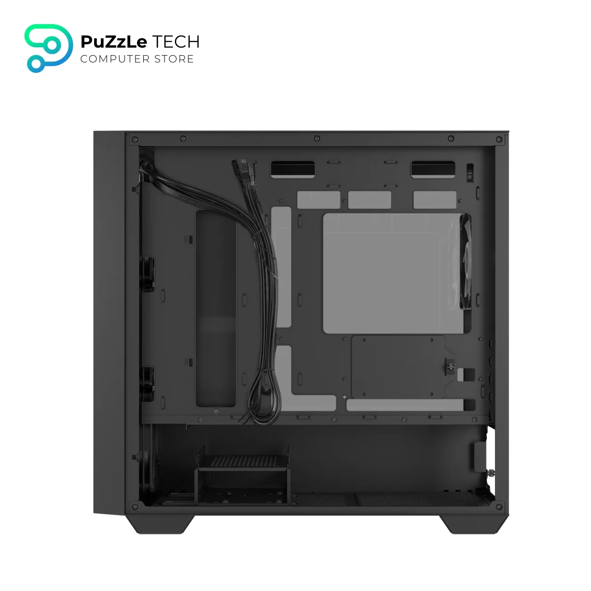 ASUS A21 PLUS microATX PC Case - Hidden Connectors - Ample Cable Management - Mesh Front-panel - Micro-ATX - Mini-ITX - BTF Motherboard Compatible - 5 Expansion Slots - Pre-installed Fans - Black 7