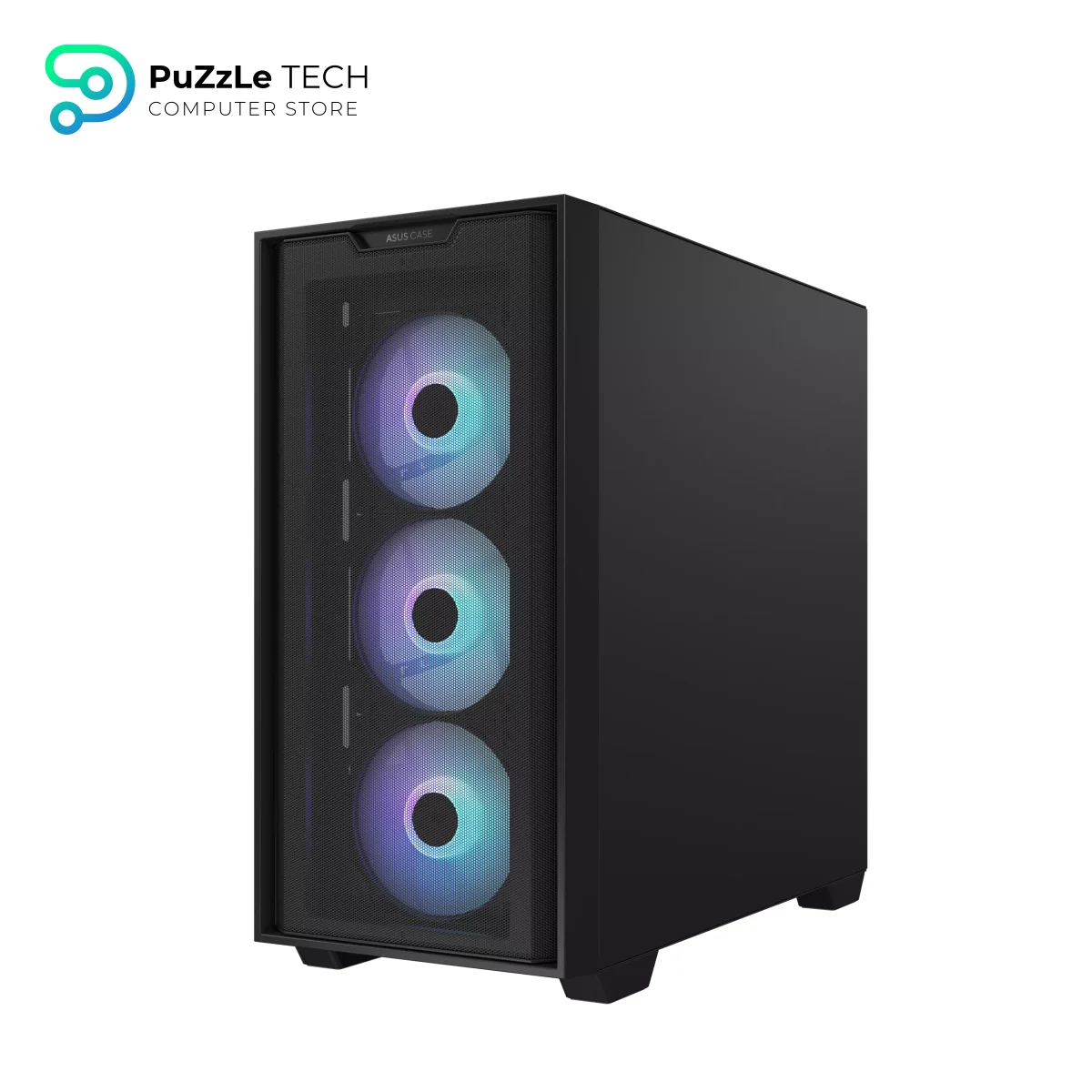 ASUS A21 PLUS microATX PC Case - Hidden Connectors - Ample Cable Management - Mesh Front-panel - Micro-ATX - Mini-ITX - BTF Motherboard Compatible - 5 Expansion Slots - Pre-installed Fans - Black 11